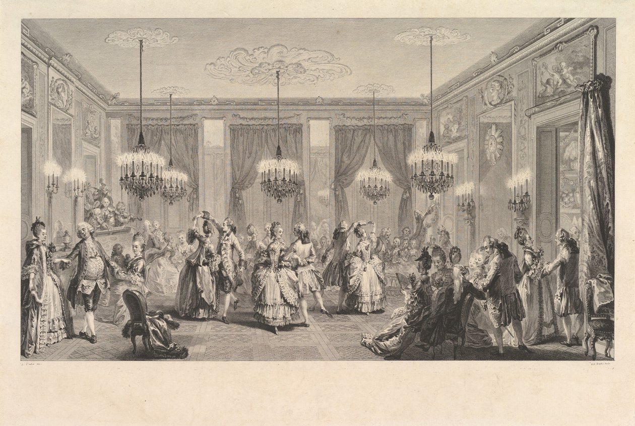 Le Bal Paré, 1774 door Antoine Jean Duclos