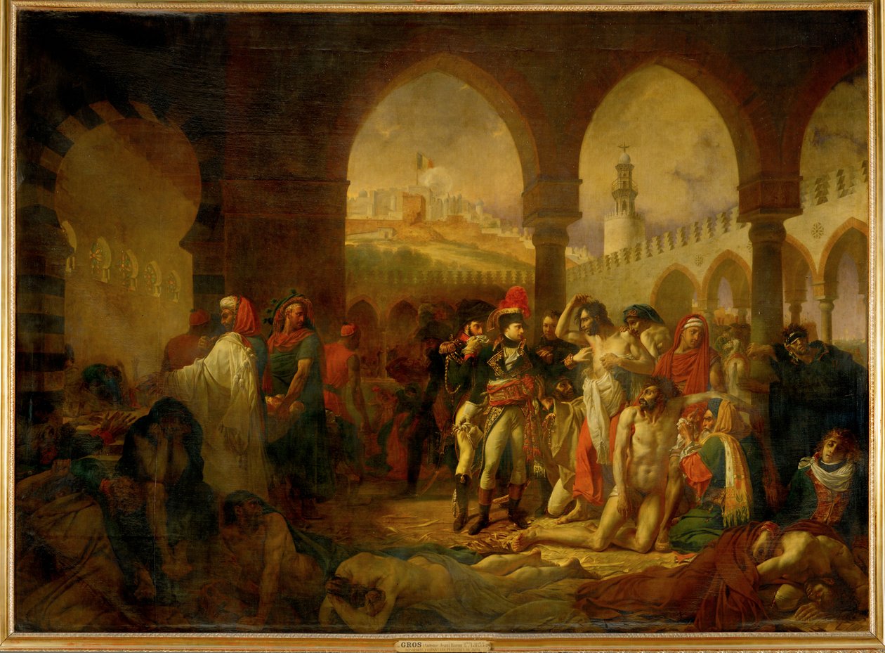 Bonaparte bezoekt de pestlijders in Jaffa ... door Antoine Jean Gros