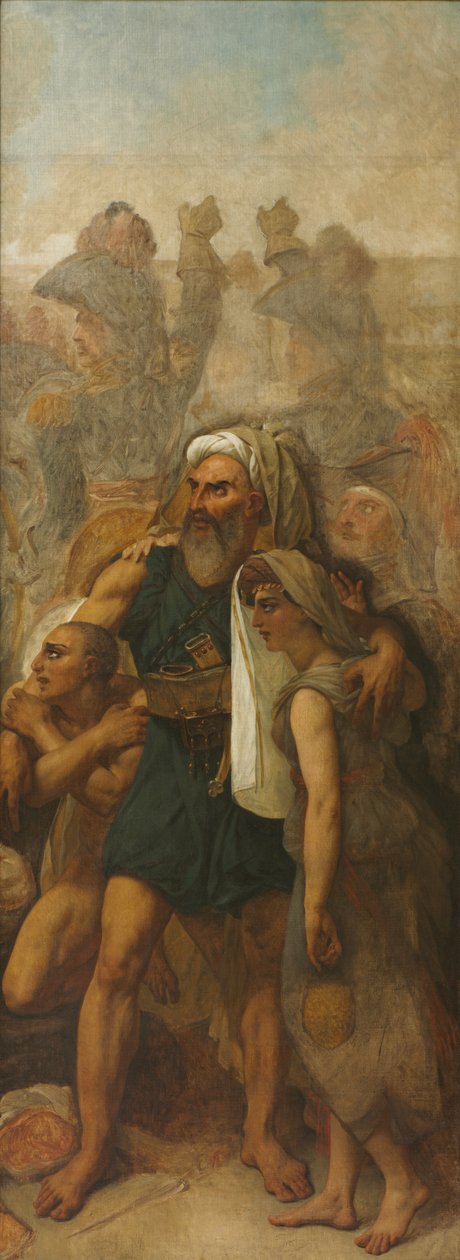 Egyptische familie (Schets voor "De slag om de piramiden") door Antoine Jean Gros