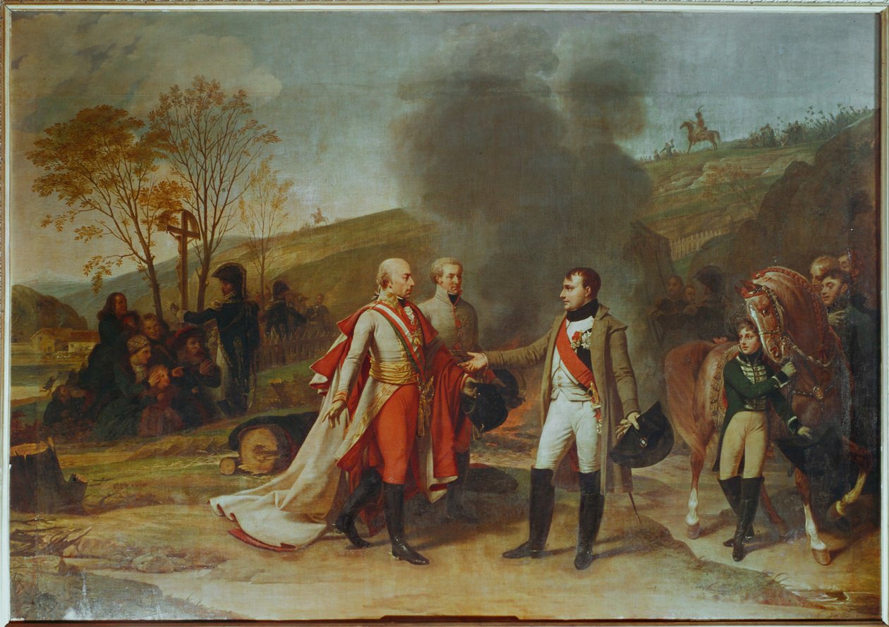 Gesprek tussen Frans II en Napoleon I na de Slag bij Austerlitz ... door Antoine Jean Gros