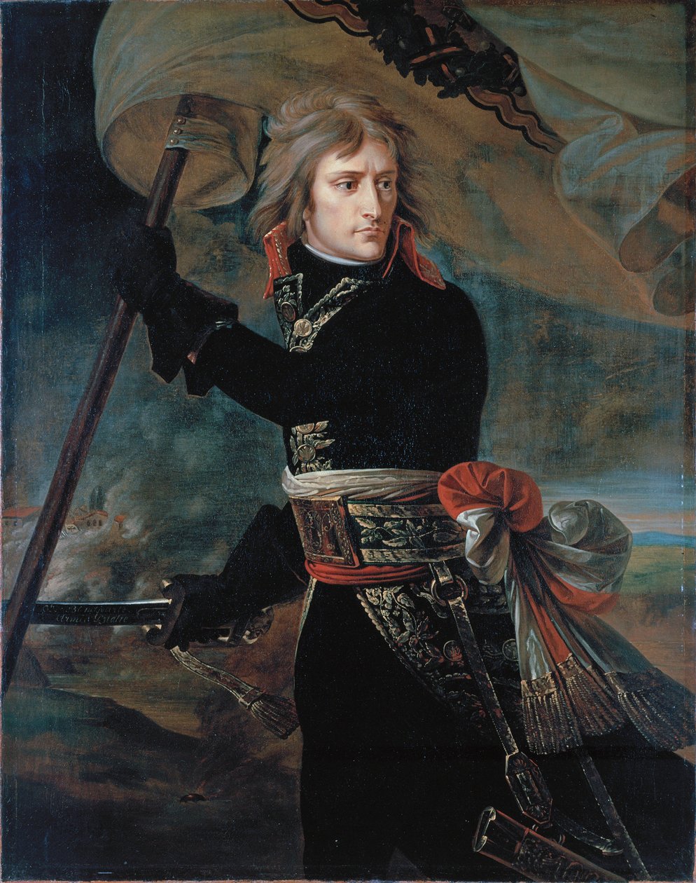 Napoleon Bonaparte op de brug bij Arcole door Antoine Jean Gros