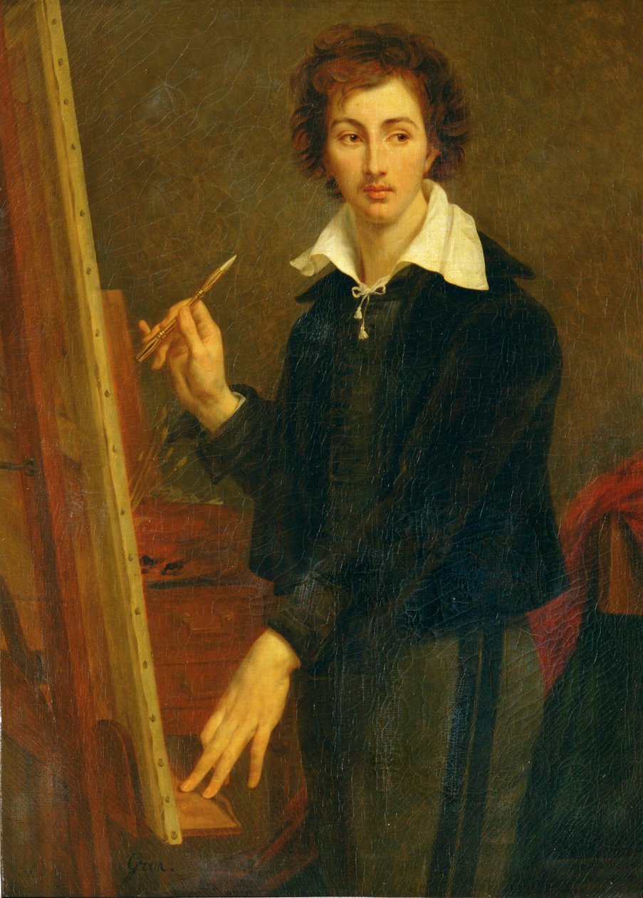 Portret van graaf Alcide e la Rivalliere, leerling van Gros ... door Antoine Jean Gros