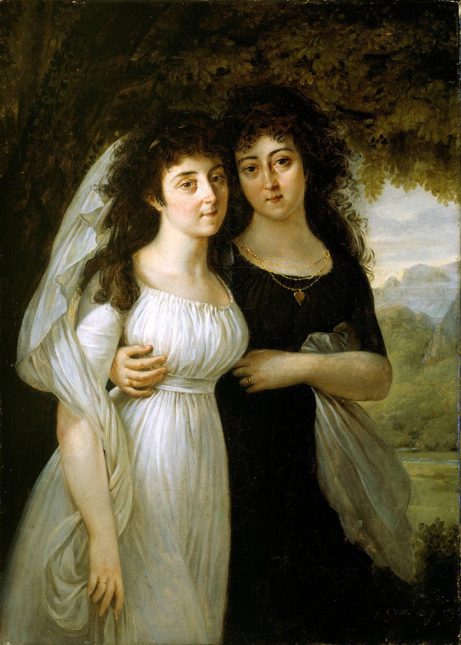 Portret van de Maistre Zusters, 1796 door Antoine Jean Gros