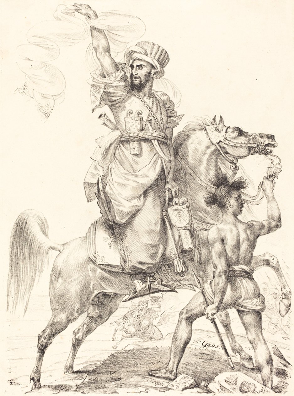 De Leider van de Mamelukken te Paard door Antoine Jean Gros