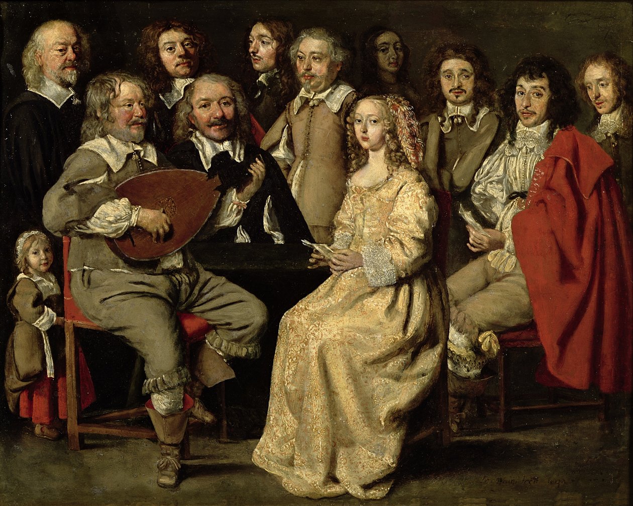 Frans: Réunion musicale, dit aussi Réunion de famille De muzikale reünie door Antoine Le Nain