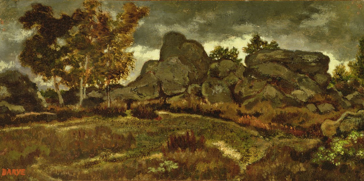 Bos bij Fontainebleau door Antoine Louis Barye