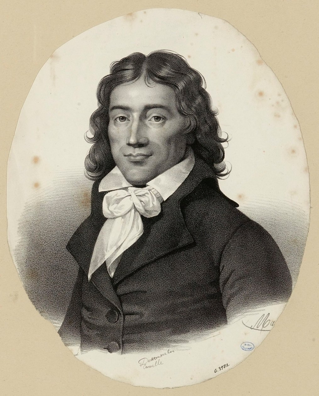 Portret van Camille Desmoulins door Antoine Maurin