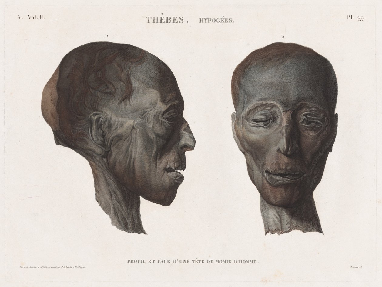 Beschrijving van Egypte: Thebe. Hypogees Vol. II, Pl. 49 door Antoine Maxime Monsaldy