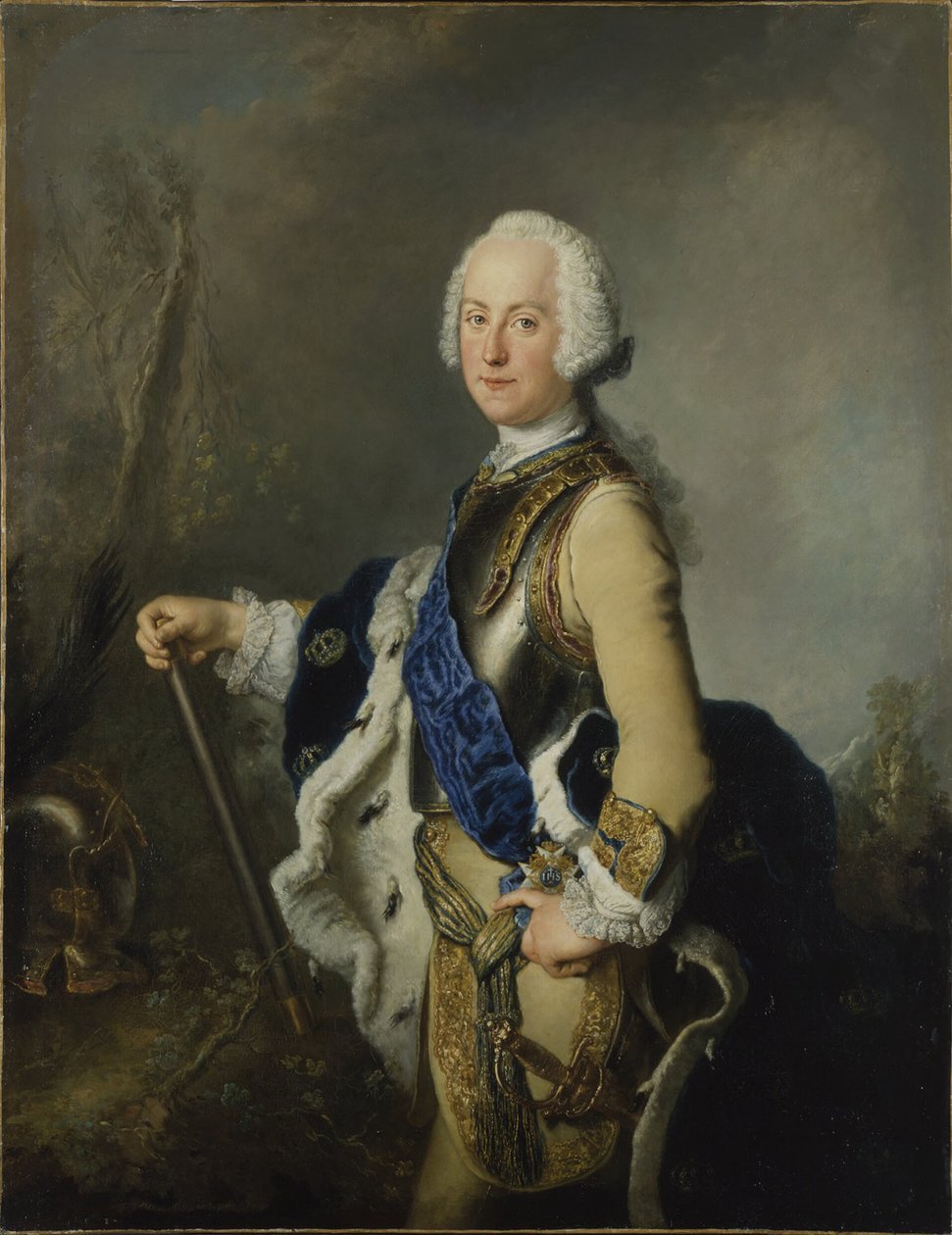 Adolf Frederik (1710-1771), prins van Holstein-Gottorp, prins-bisschop van Lübeck, koning van Zweden, 1743 door Antoine Pesne