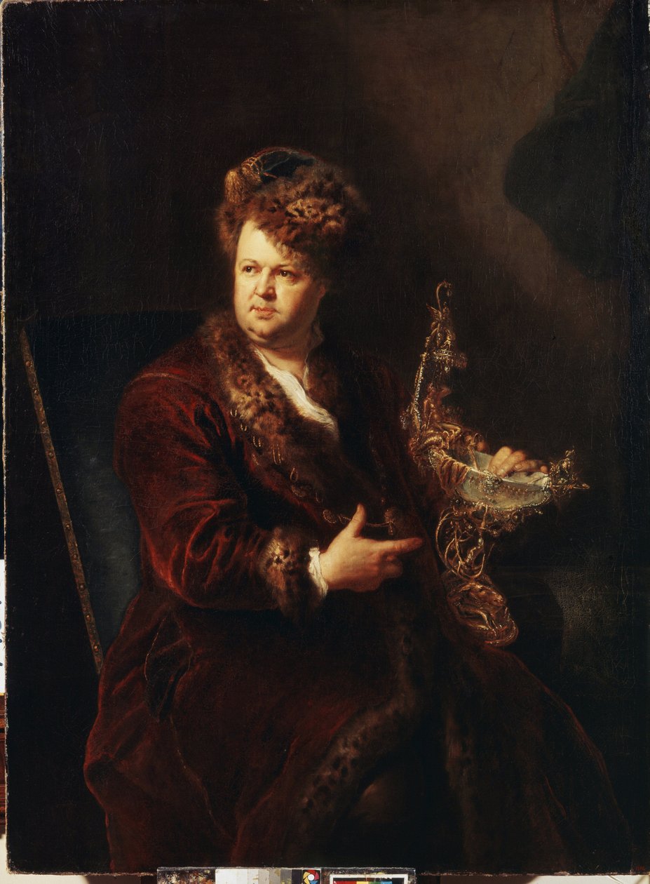 Portret van de juwelier Johann Melchior Dinglinger (1664-1731) door Antoine Pesne