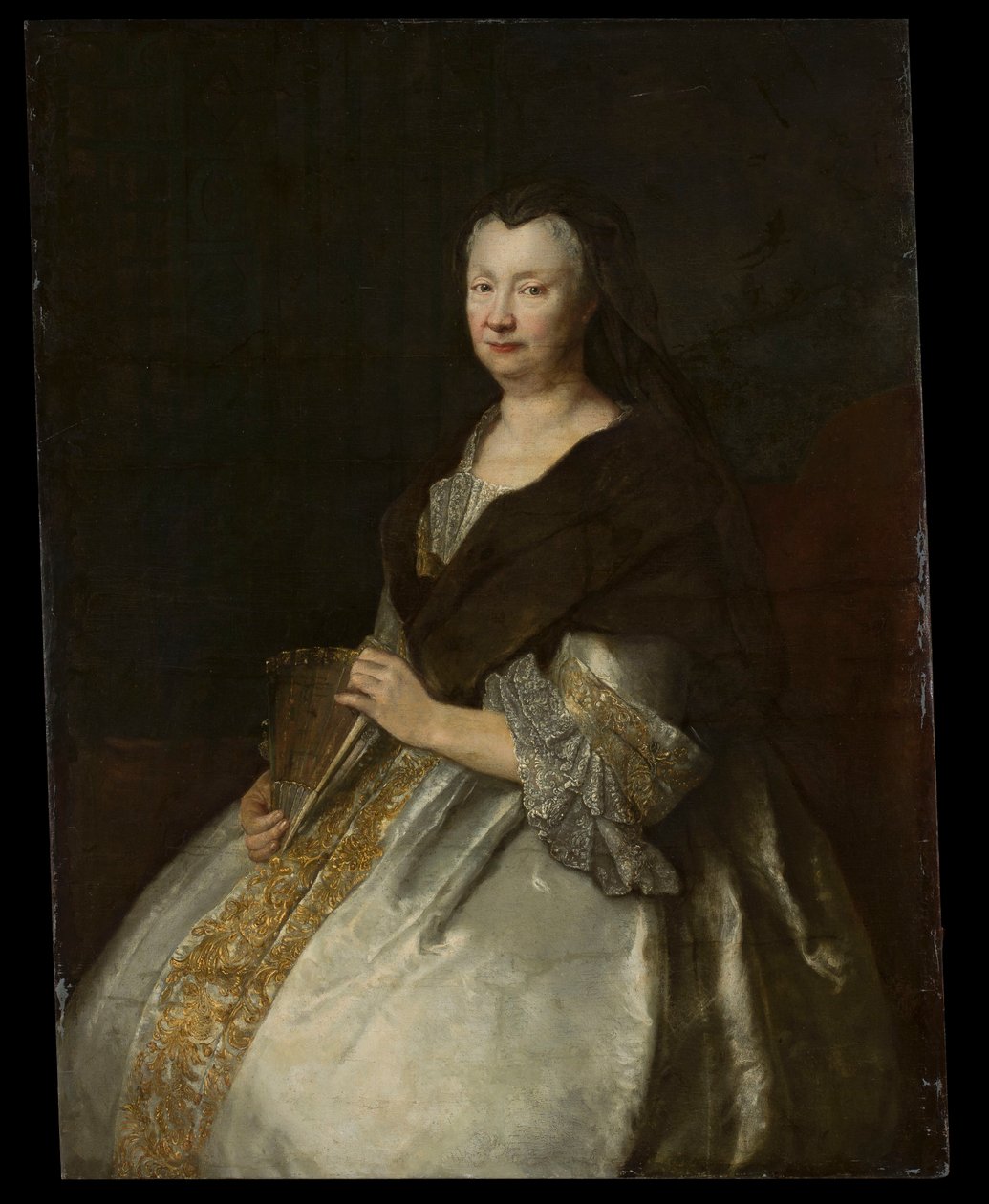 Portret van Zofia Jadwiga von Tettau (Sophia Hedwig von Tettau 1662-1733) door Antoine Pesne