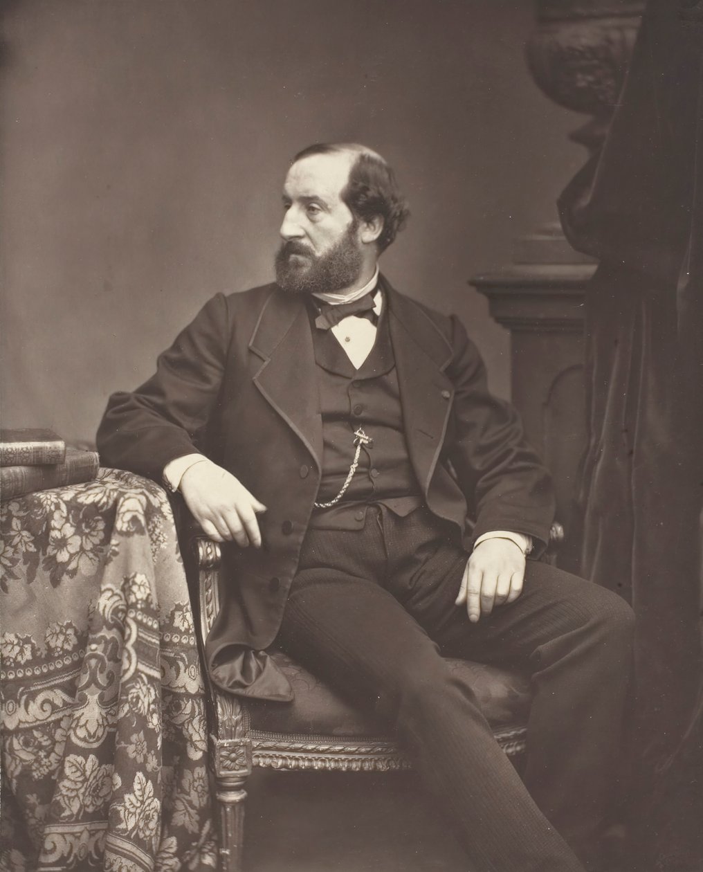 Émile Augier [Franse dramaturg], 1876-84 door Antoine Samuel Adam Salomon