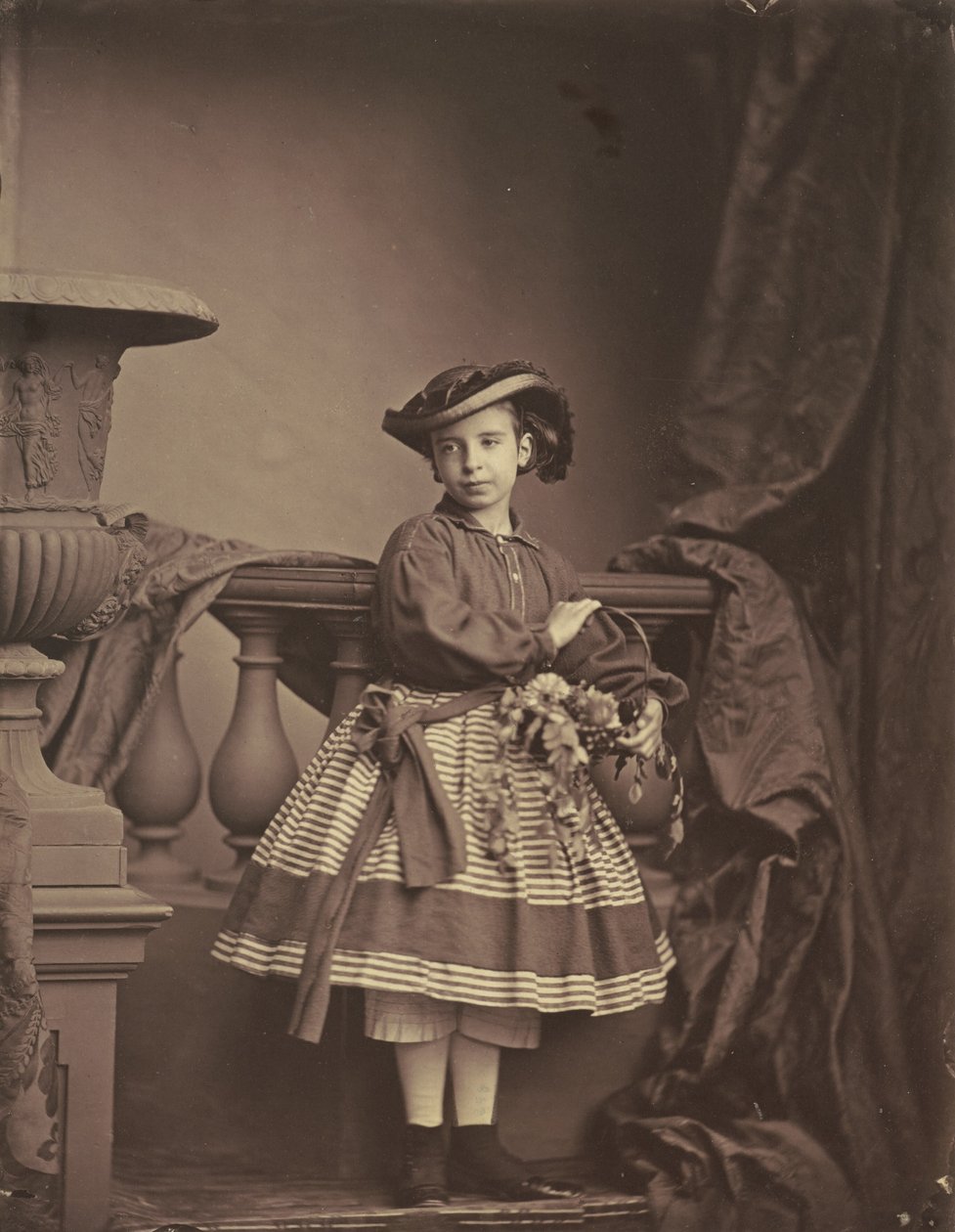 Portret van een meisje,c. 1850 (foto) door Antoine Samuel Adam Salomon
