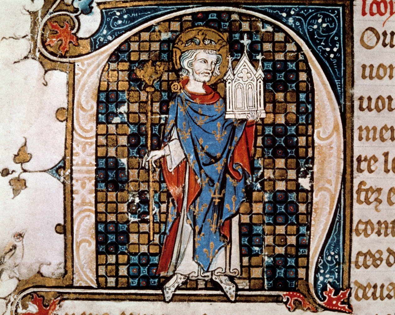 Portret van Sint Louis (of Lodewijk IX) door Antoine Verard