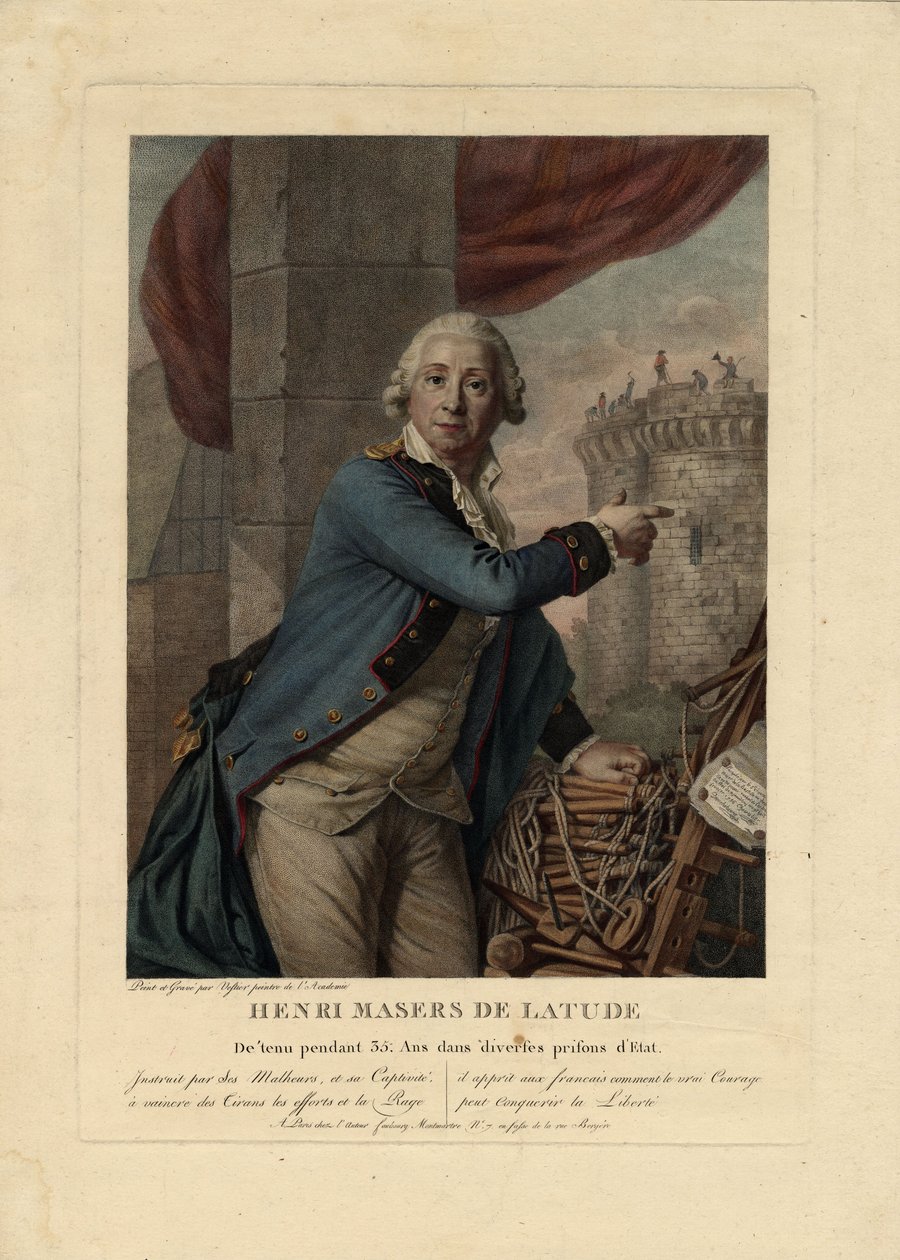 Portret van Henri Masers de Latude 1725-1805, 1790 door Antoine Vestier