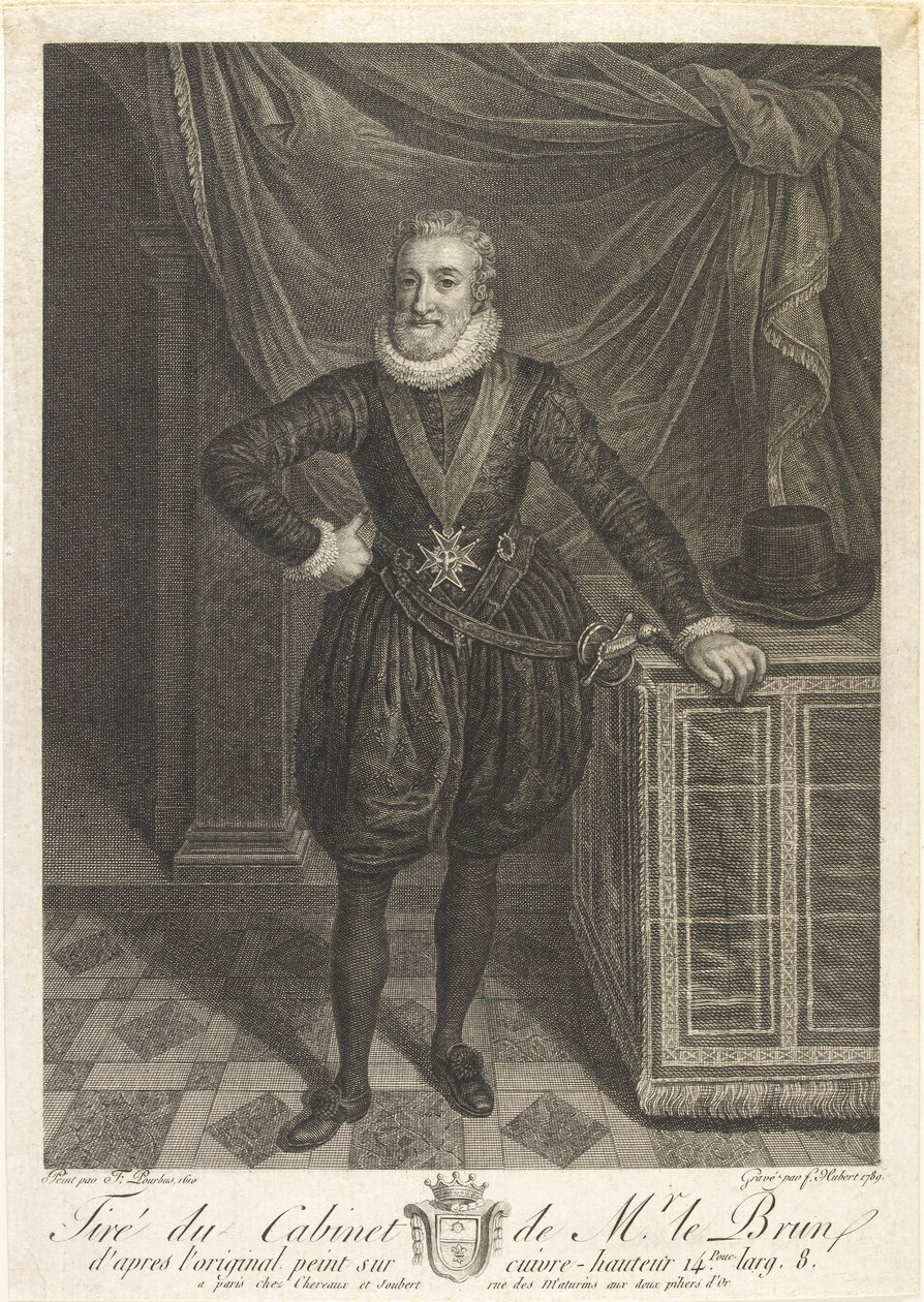 Portret van Henri IV, ca. 1760s door Antoine de Marcenay Ghuy