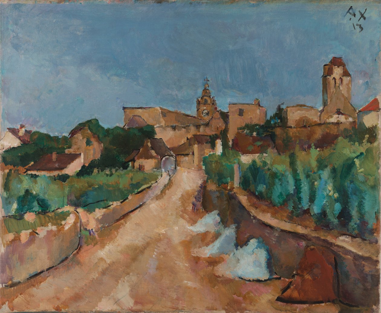 Straat naar Durnstein door Anton Faistauer