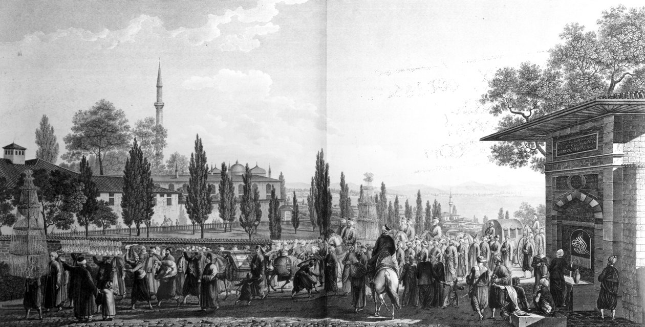 Ceremonie van een Turkse bruiloft, uit 