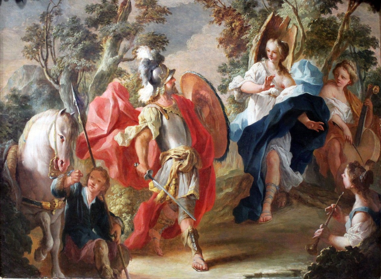 Rinaldo en Armida in het magische bos door Anton Kern