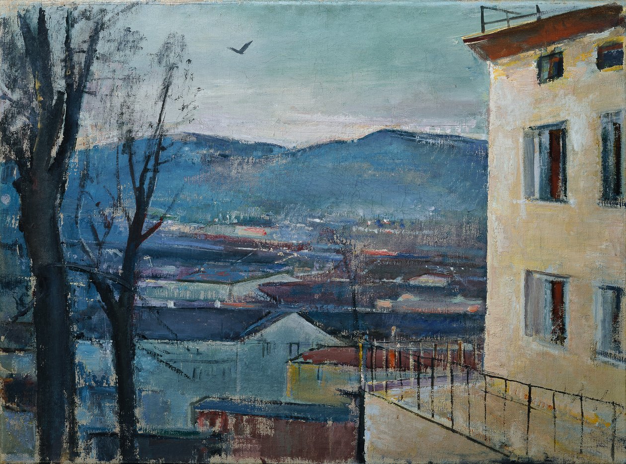 Salzburgse avondlandschap door Anton Faistauer