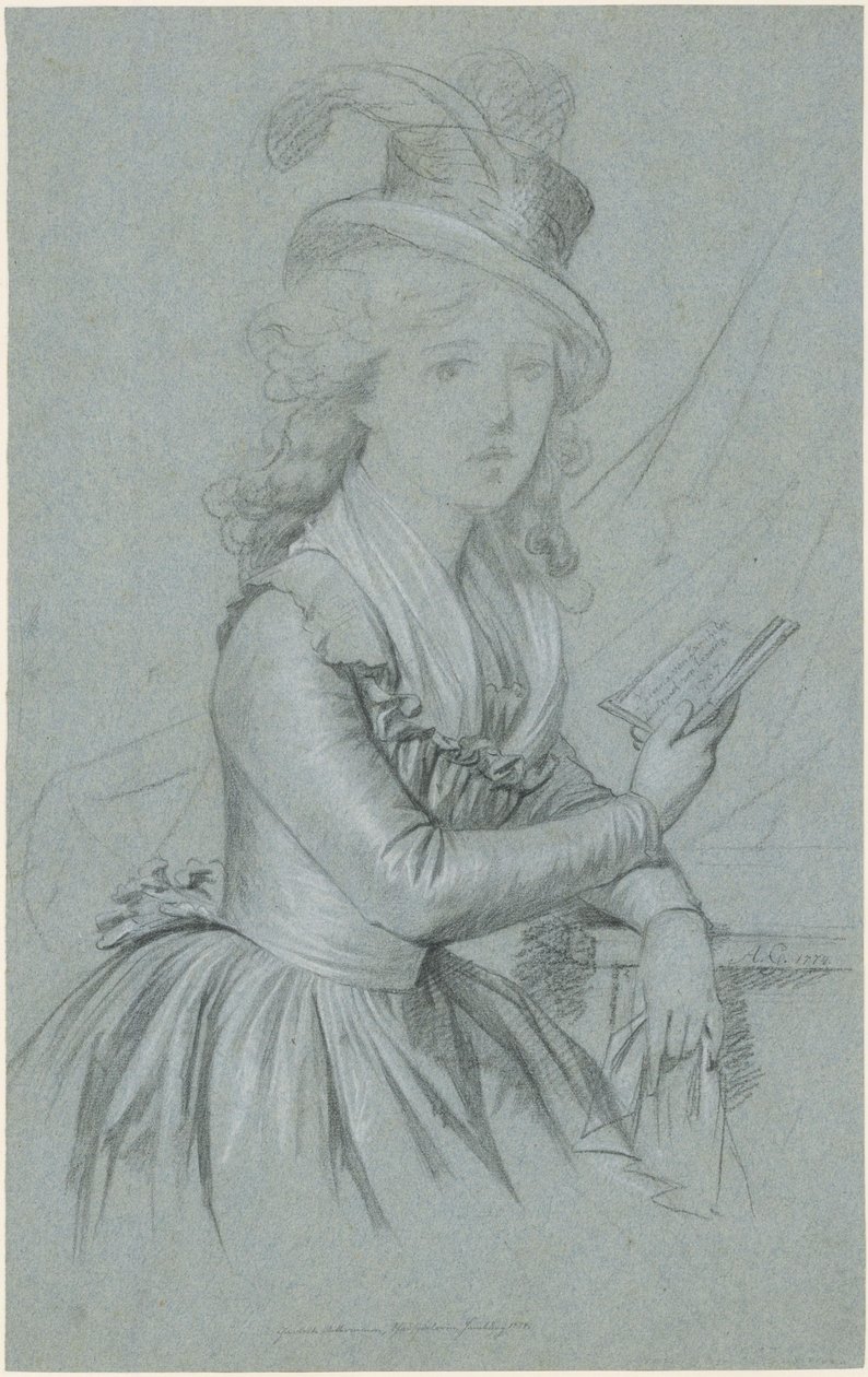 Portret van de actrice Marie Magdalene Charlotte Ackermann (1757-1775) door Anton Graff