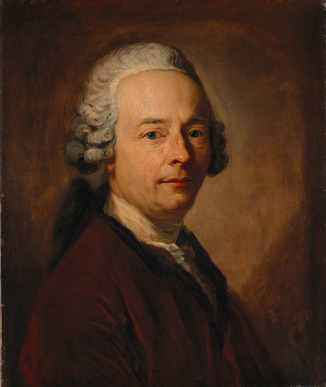 Portret van de dichter Karl Wilhelm Ramler door Anton Graff