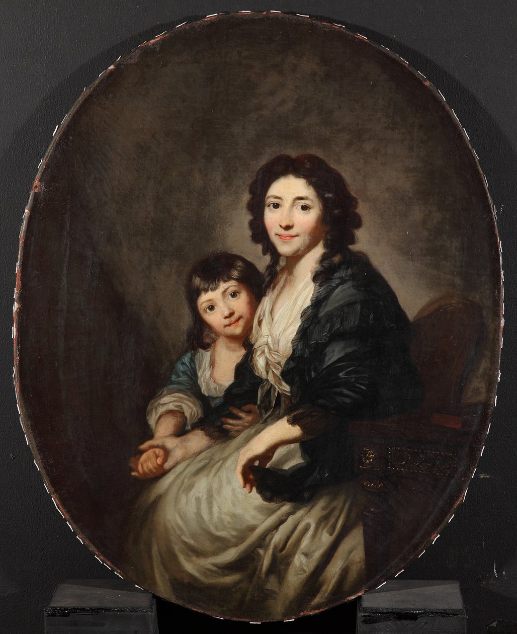 Elisabeth Sophia Augusta Graff, geboren Sulzer (1753-1812) en haar dochter Caroline Susanne (1781-1828) door Anton Graff