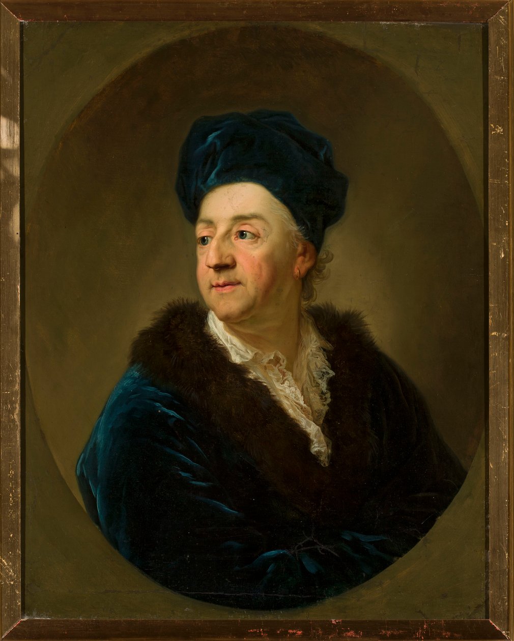 Portret van Johann Nepomuk Schaffgotsch (1713-1775) in kamerjas door Anton Graff