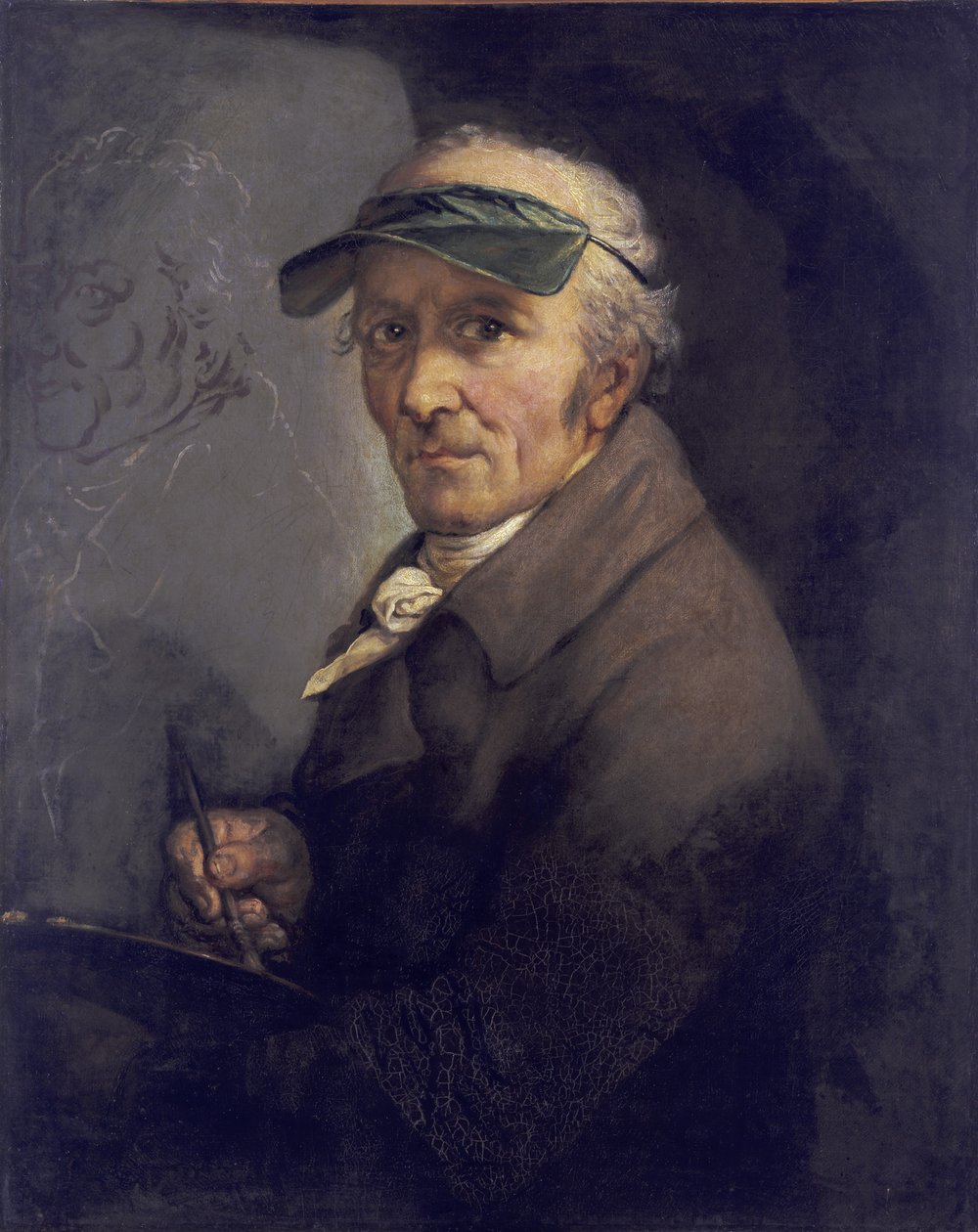 Zelfportret met oogkapje door Anton Graff