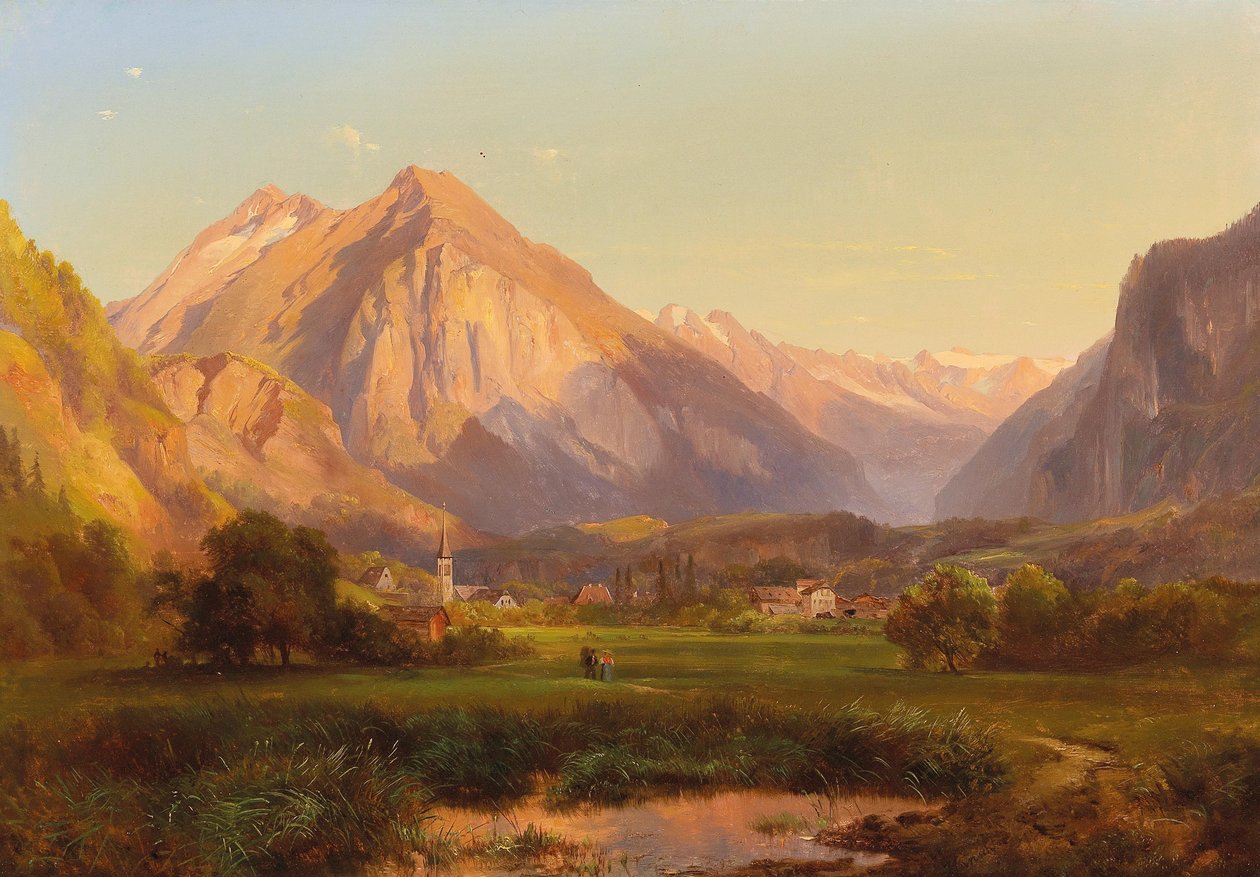 Alpenlandschap door Anton Hansch