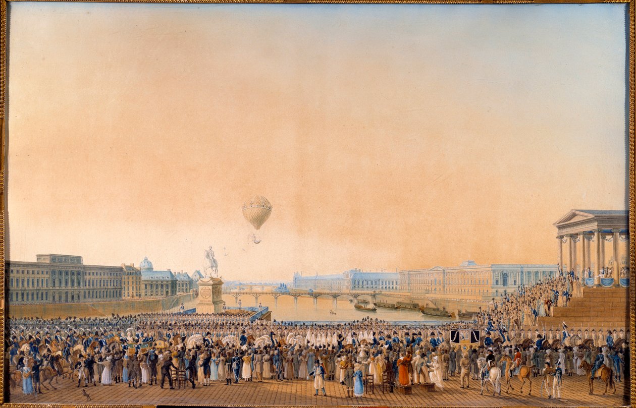 Intocht van Lodewijk XVIII, koning van Frankrijk, in Parijs op 3 mei 1814 door Anton Ignaz Melling