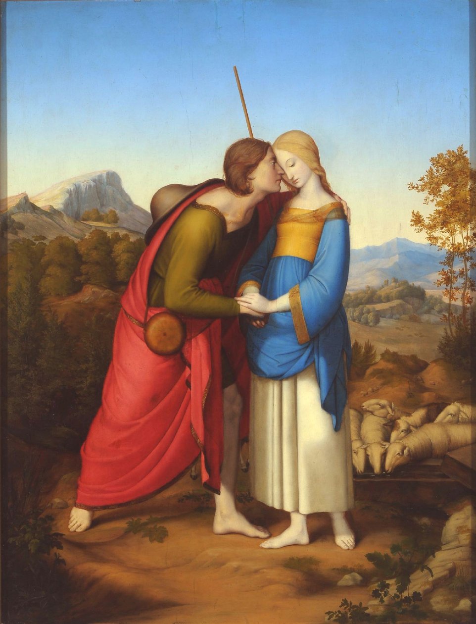 Jakob ontmoet Rachel bij de bron, ca. 1826 door Anton Josef Dräger