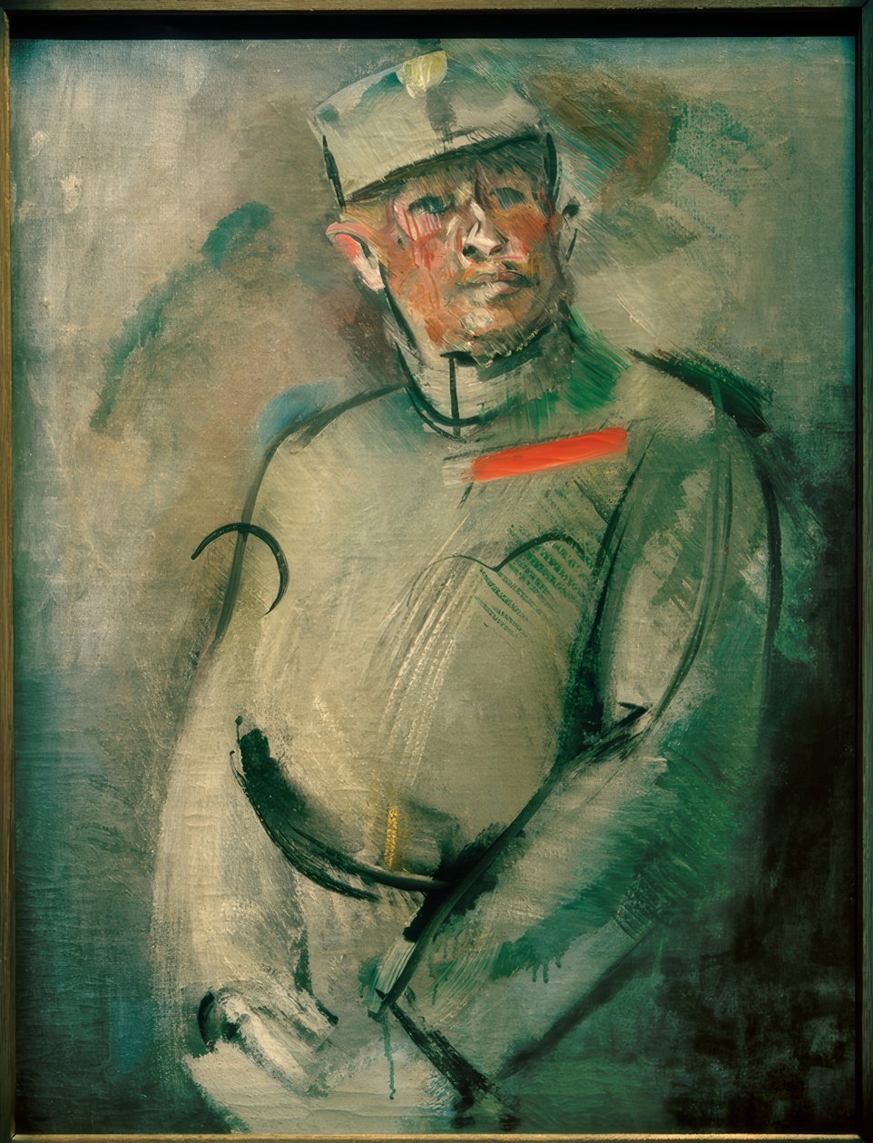 Portret van een Oostenrijkse officier door Anton Kolig