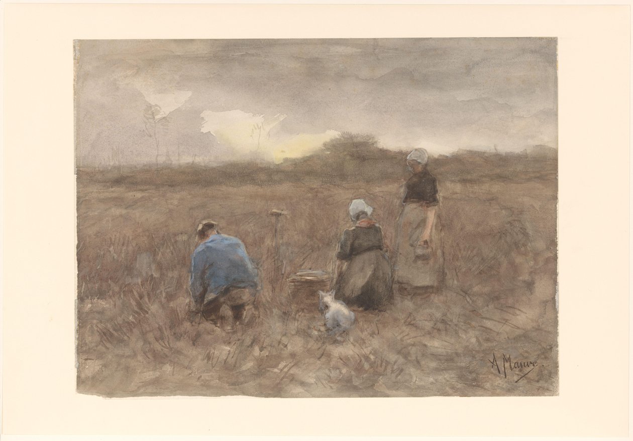 Aardappelrooiers door Anton Mauve