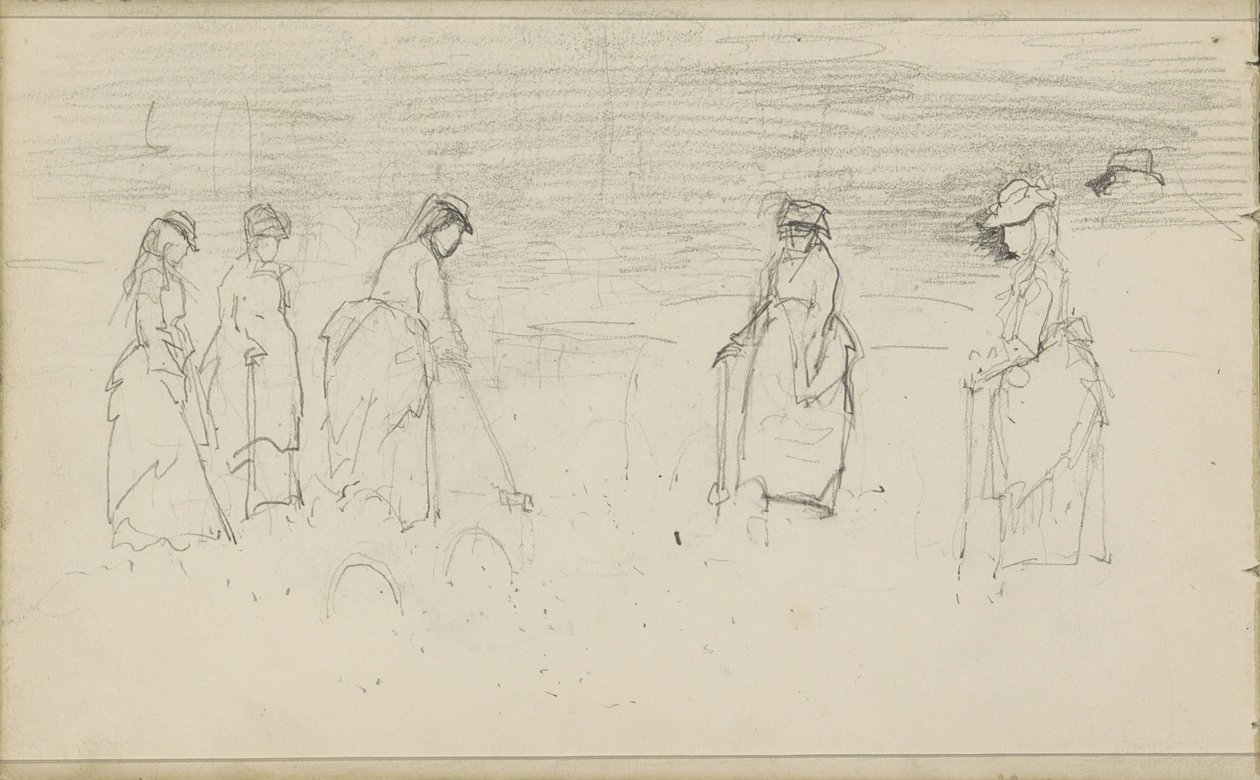 Croquet spelende vrouwen door Anton Mauve