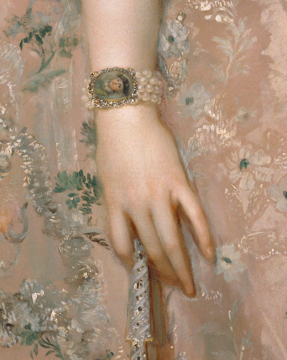 Marie-Louise de Parme, vrouw van haar neef ... door Anton Raphael (attr. to) Mengs
