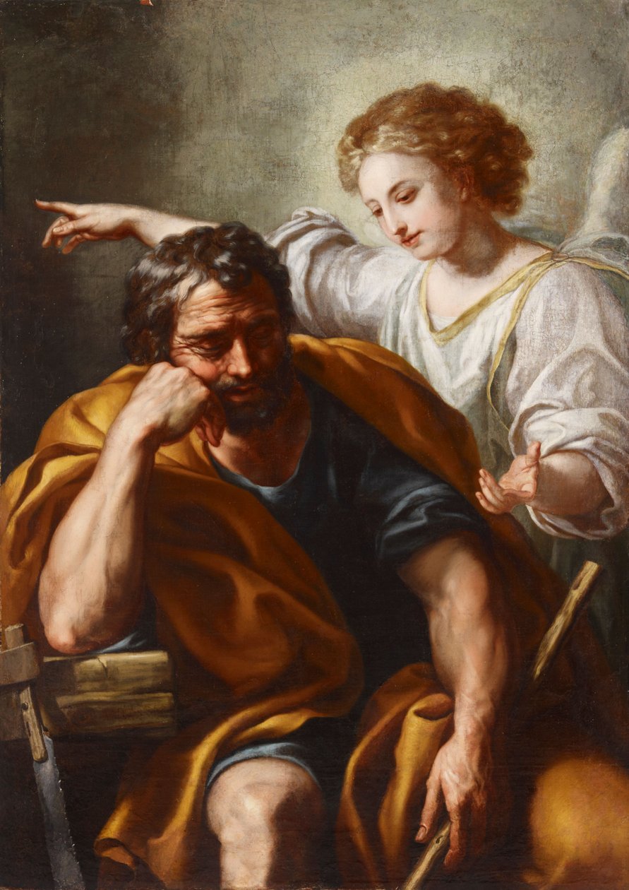 De droom van Jozef door Anton Raphael Mengs
