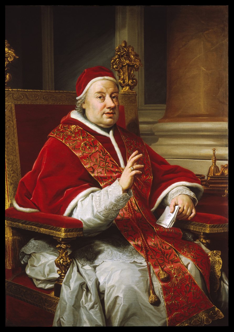 Portret van paus Clemens XIII door Anton Raphael Mengs