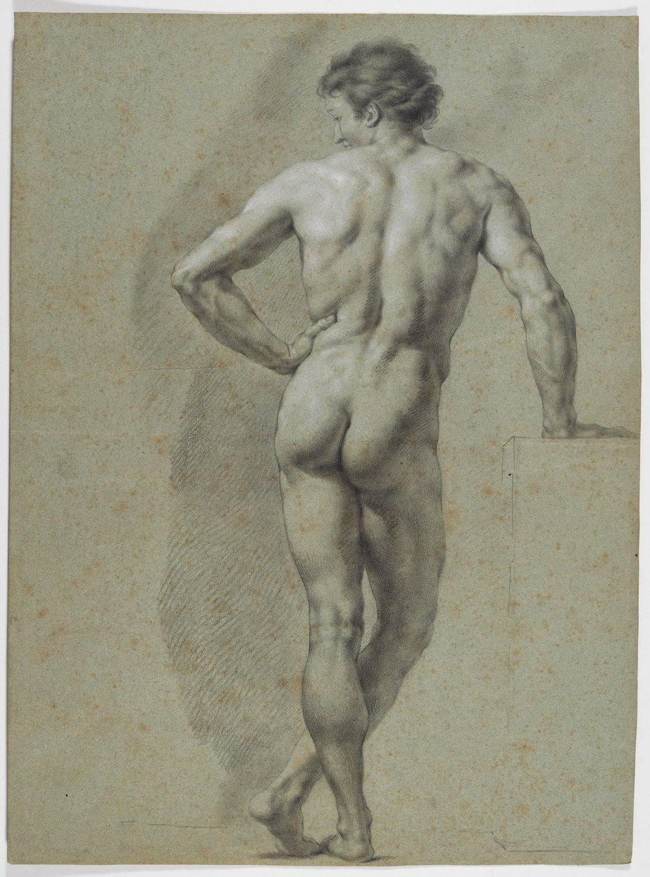 Staande anale seks, met de linkerarm als steun door Anton Raphael Mengs