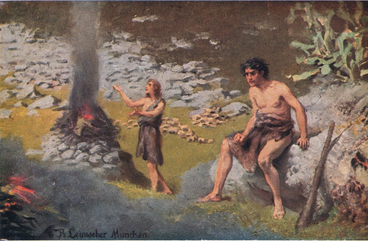 Kaïn en Abel, uit Hulberts Verhaal van de Bijbel uitgegeven door The John Winston Company, 1932 door Anton Robert Leinweber