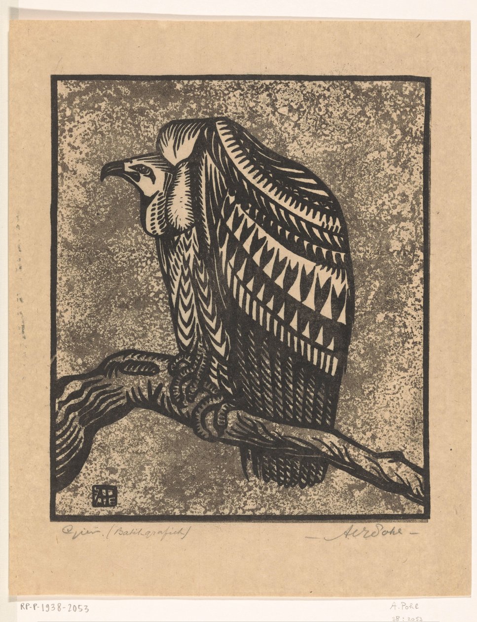 Gier door Anton Vincent Emanuel Pohl (signed by artist)
