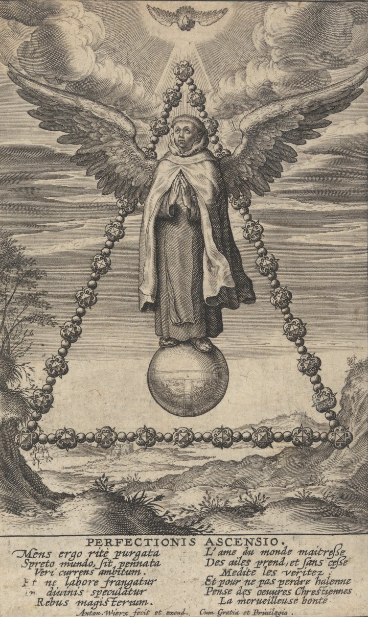 Perfectionis Ascensio, uit Het Leven van Sint Jan van het Kruis, 1622-24 door Anton Wierix