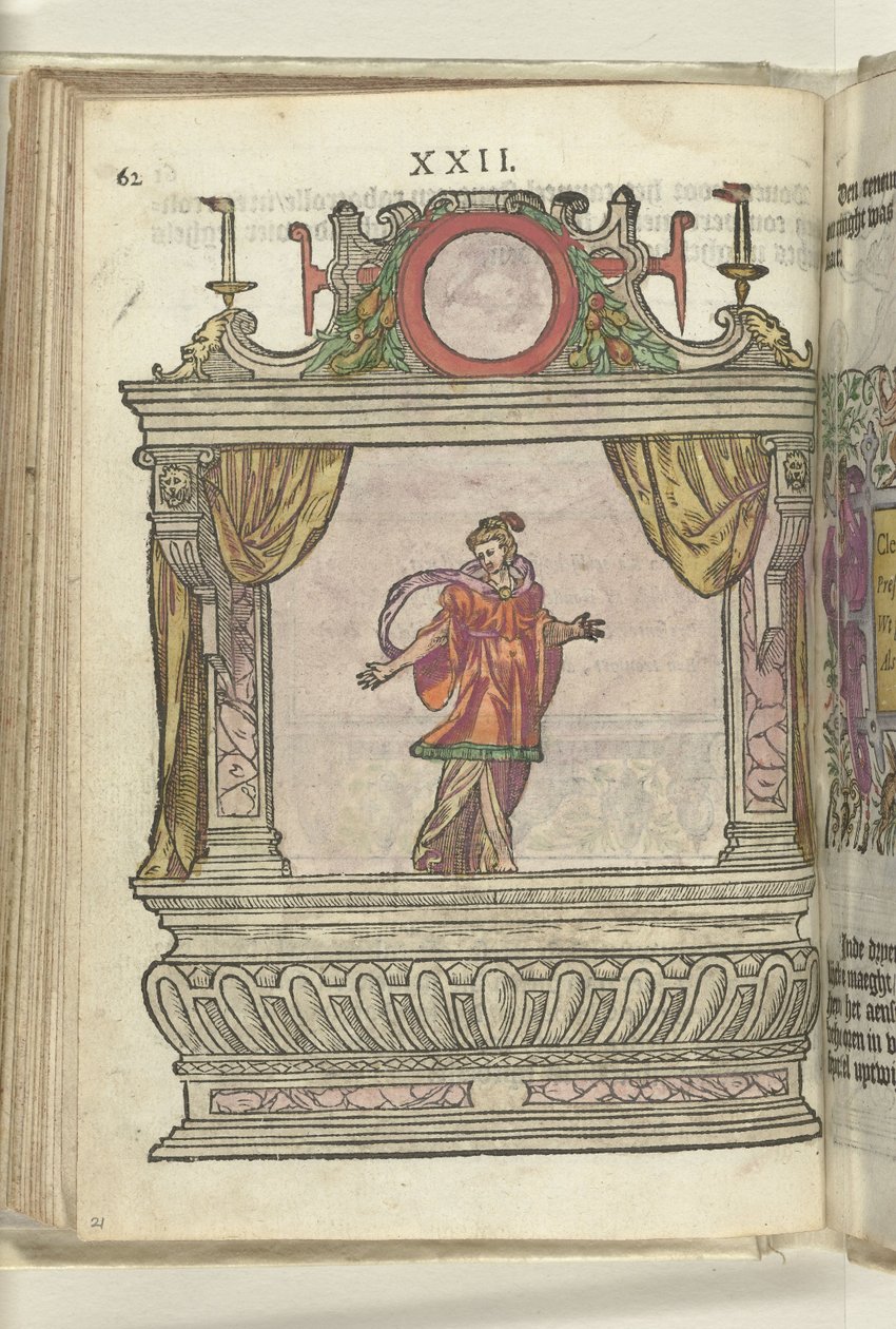 Toneel met de personificatie van Mildheid (Clementia), 1578 door Antoni van Leest