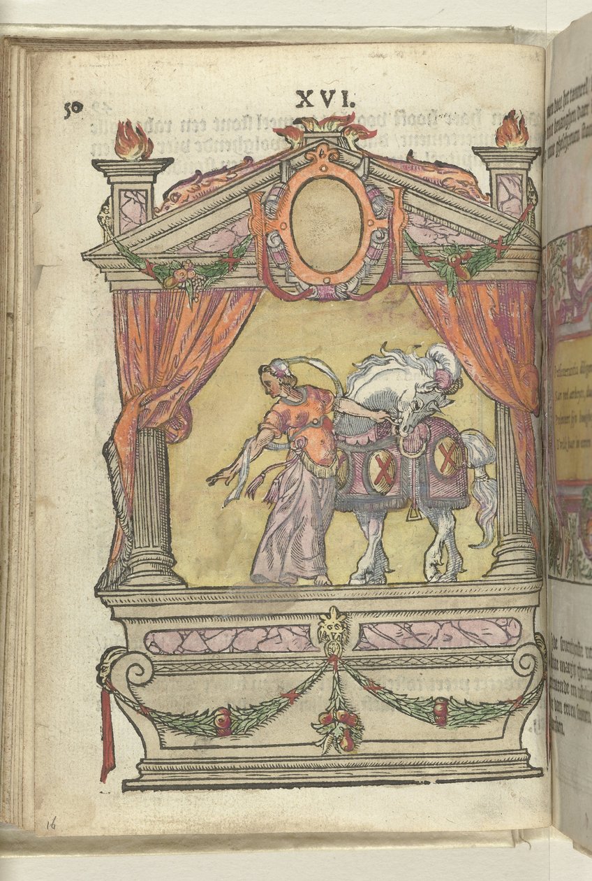 Toneel met personificatie van de Volharding (Perseverantia), 1578 door Antoni van Leest