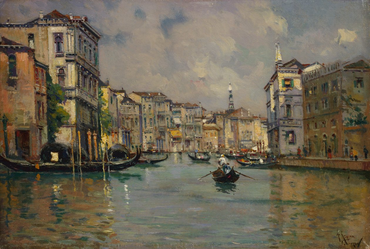 Riva degli Schiavoni, Venetië door Antonia Maria de Reyna Manescau