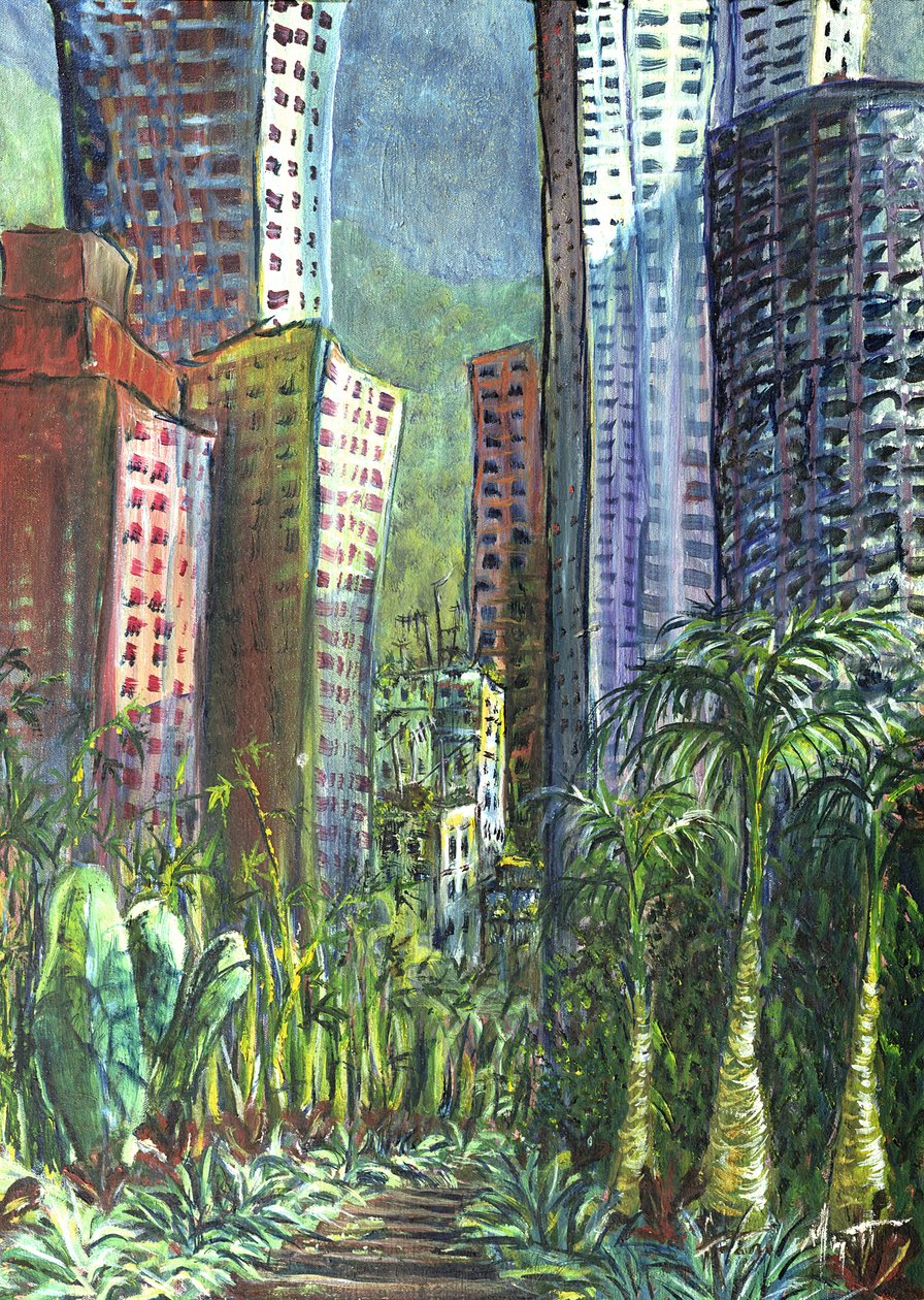 Hoogbouw, Hong Kong, 1997 door Antonia Myatt