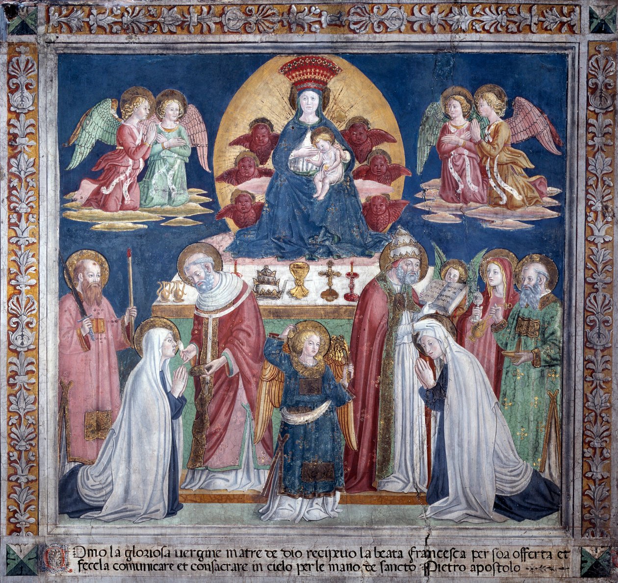 Leven van St. Francesca Romana: Op Kerstdag door Antoniazzo Romano