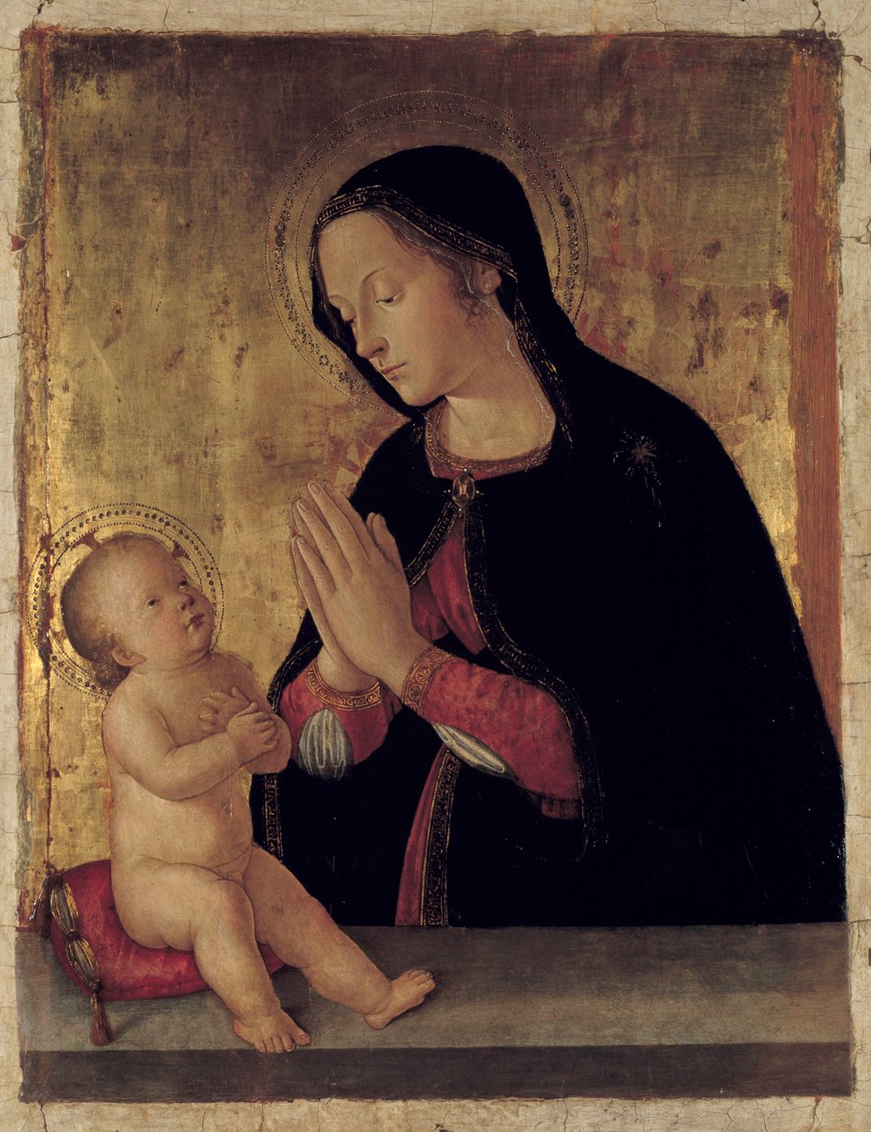 De Maagd die het Kind aanbidt door Antoniazzo Romano