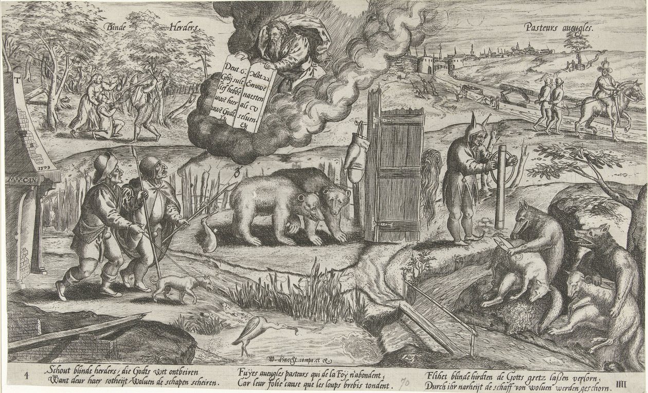 De blinde herders door Antonie Wierix (II)