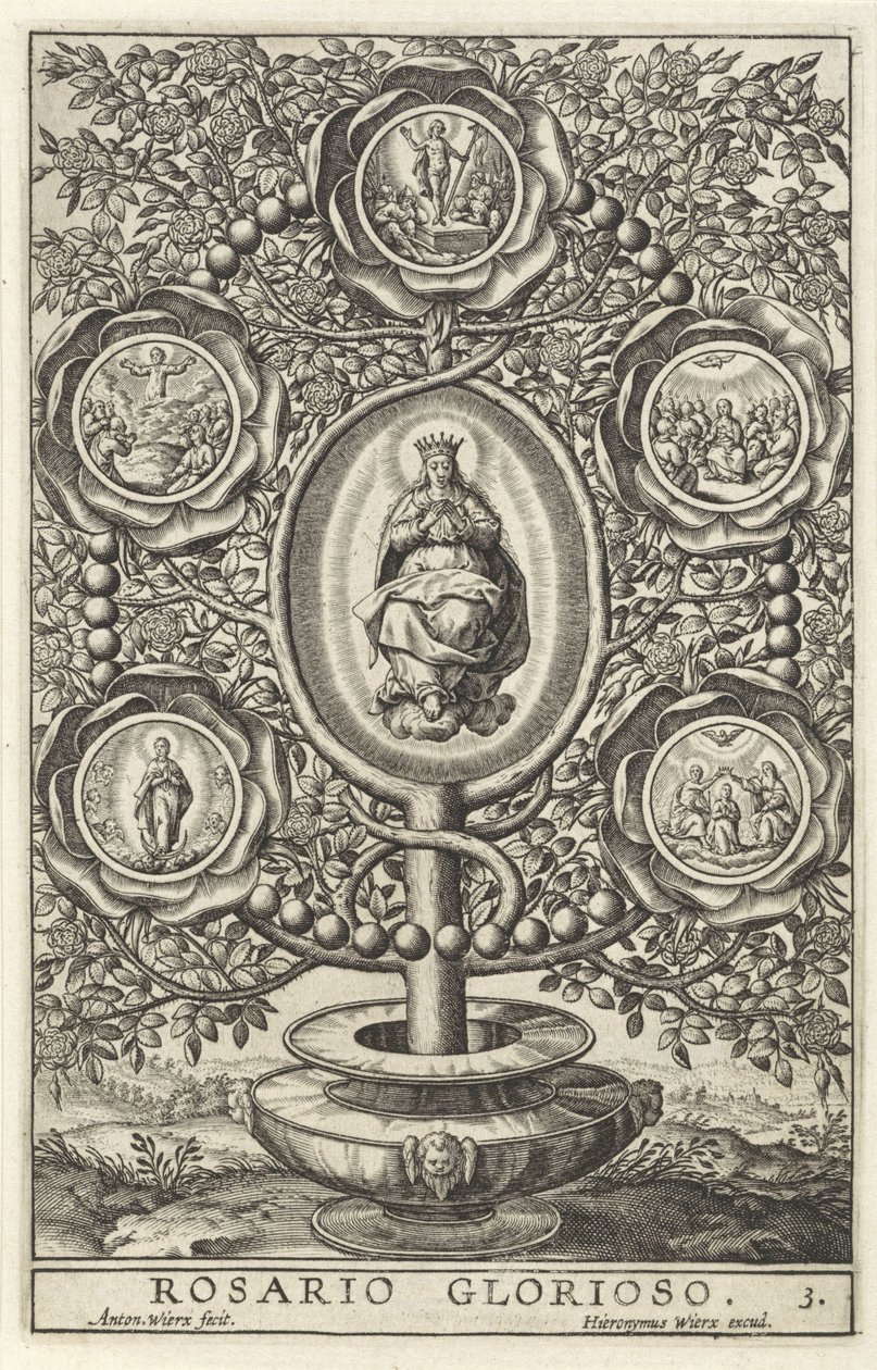 Vijf glorierijke mysteries door Antonie Wierix (II)